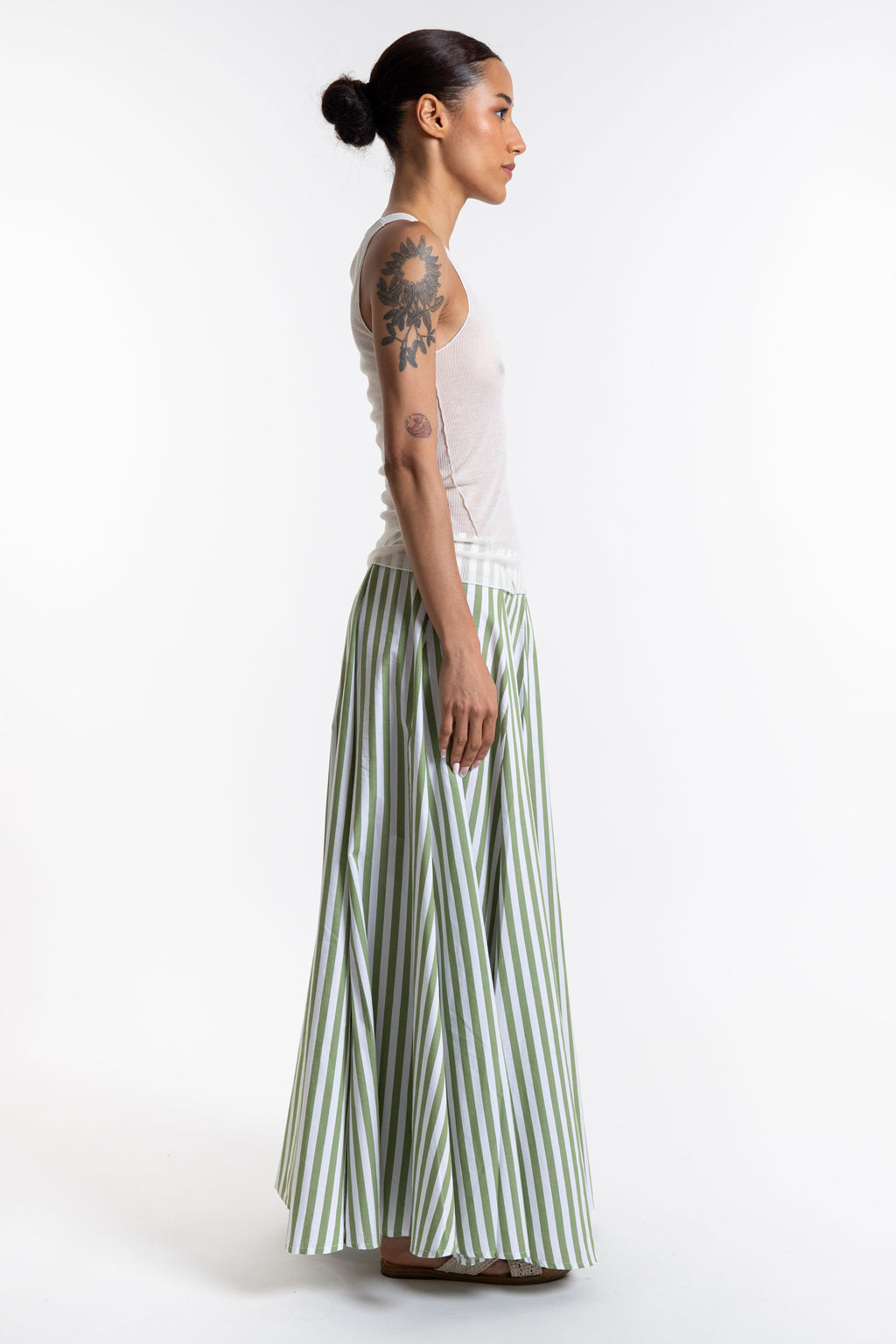 Rita Row Vitalis Skirt - Green Stripes