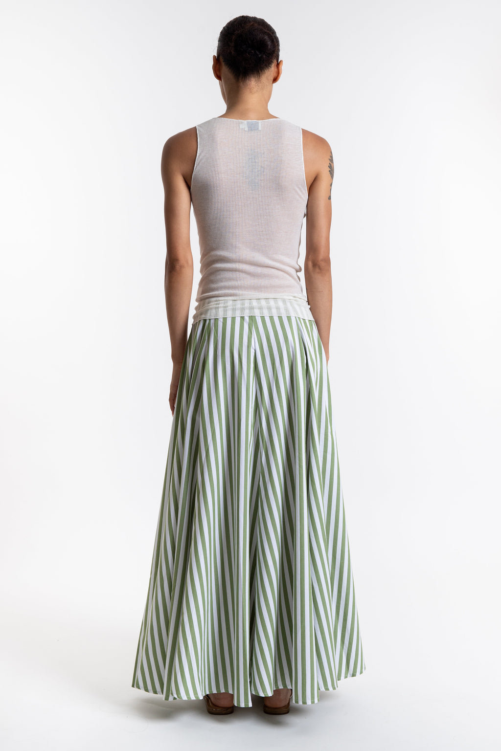 Rita Row Vitalis Skirt - Green Stripes