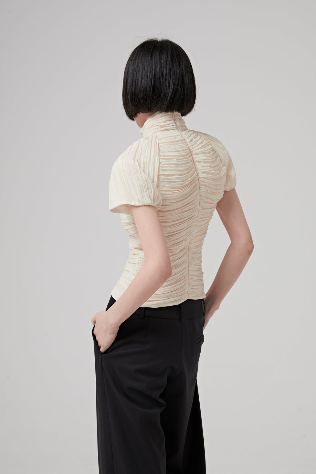 Rochas TURTLE NECK TOP - NATURAL