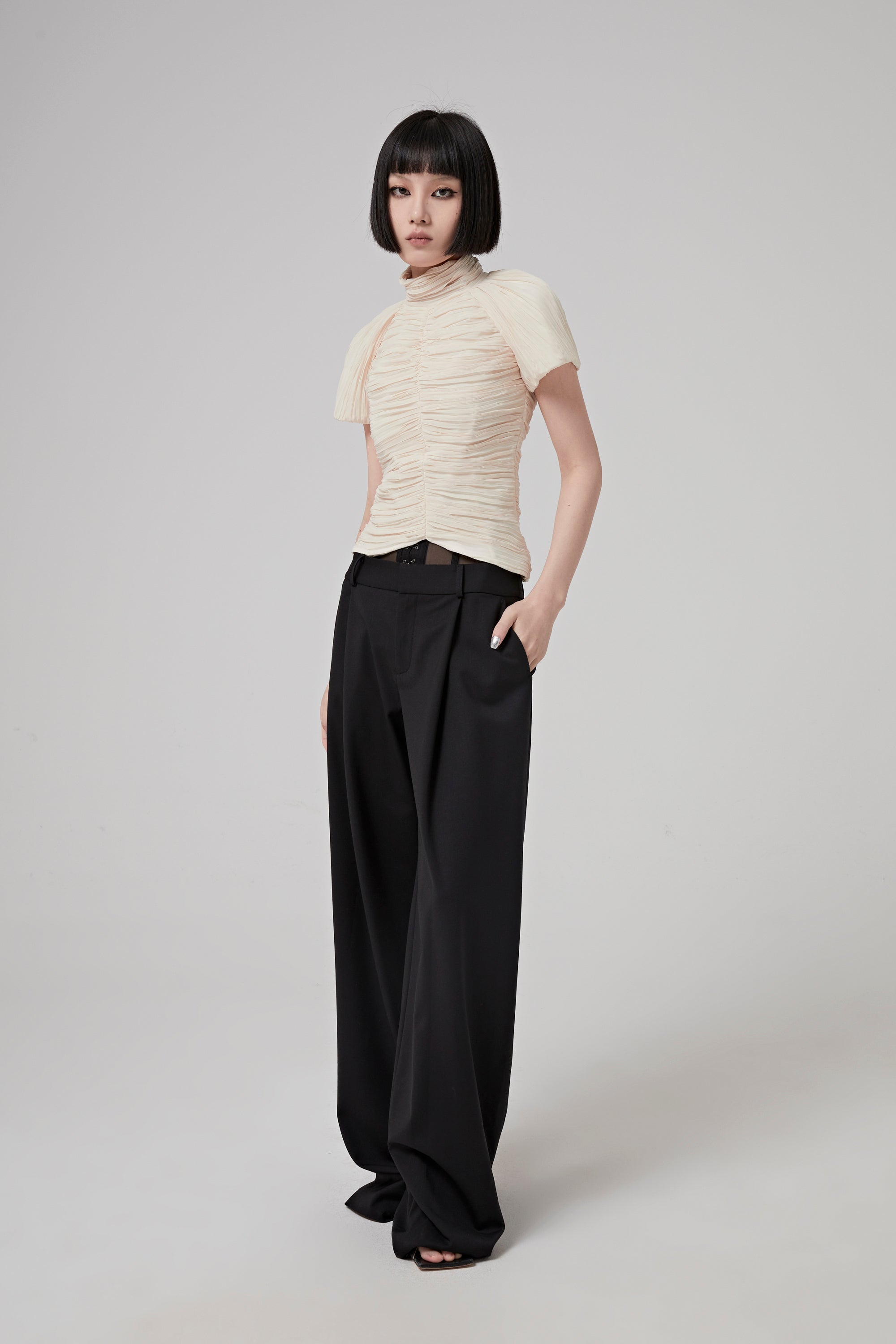 Rochas TURTLE NECK TOP - NATURAL