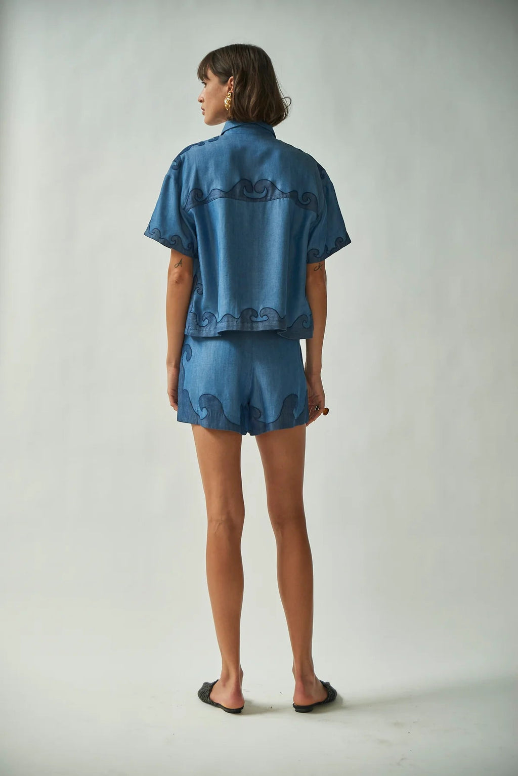 Carolina K Roma Short Shorts - Tencel Denim