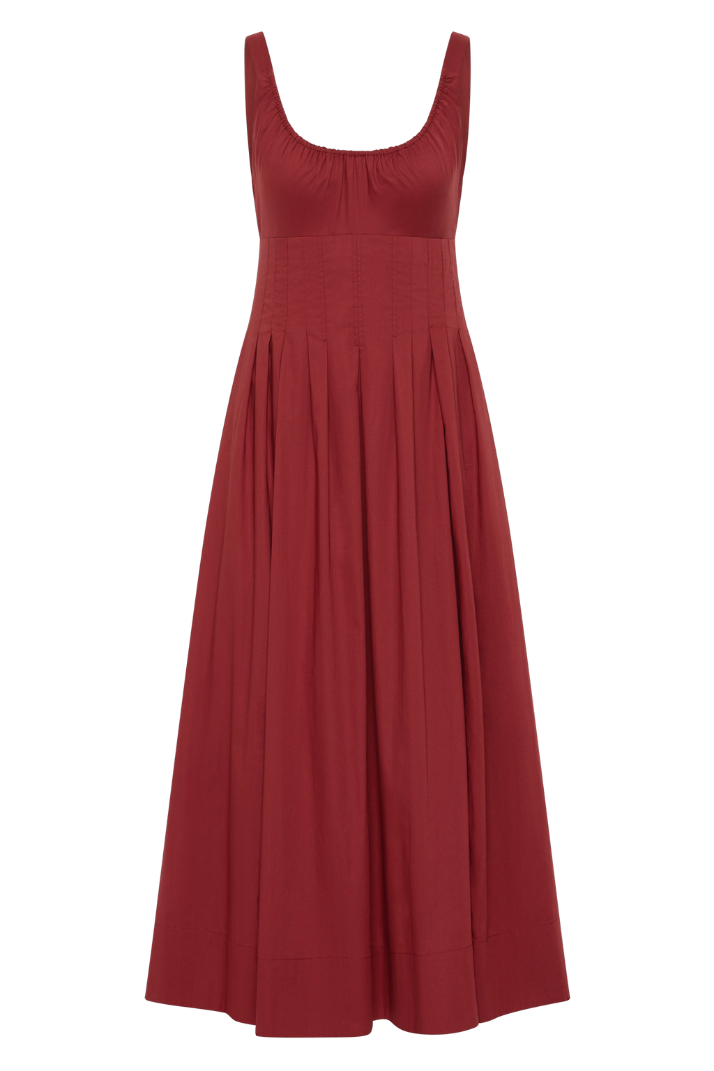 Faithfull The Brand Rosalina Midi Dress - Porto Red