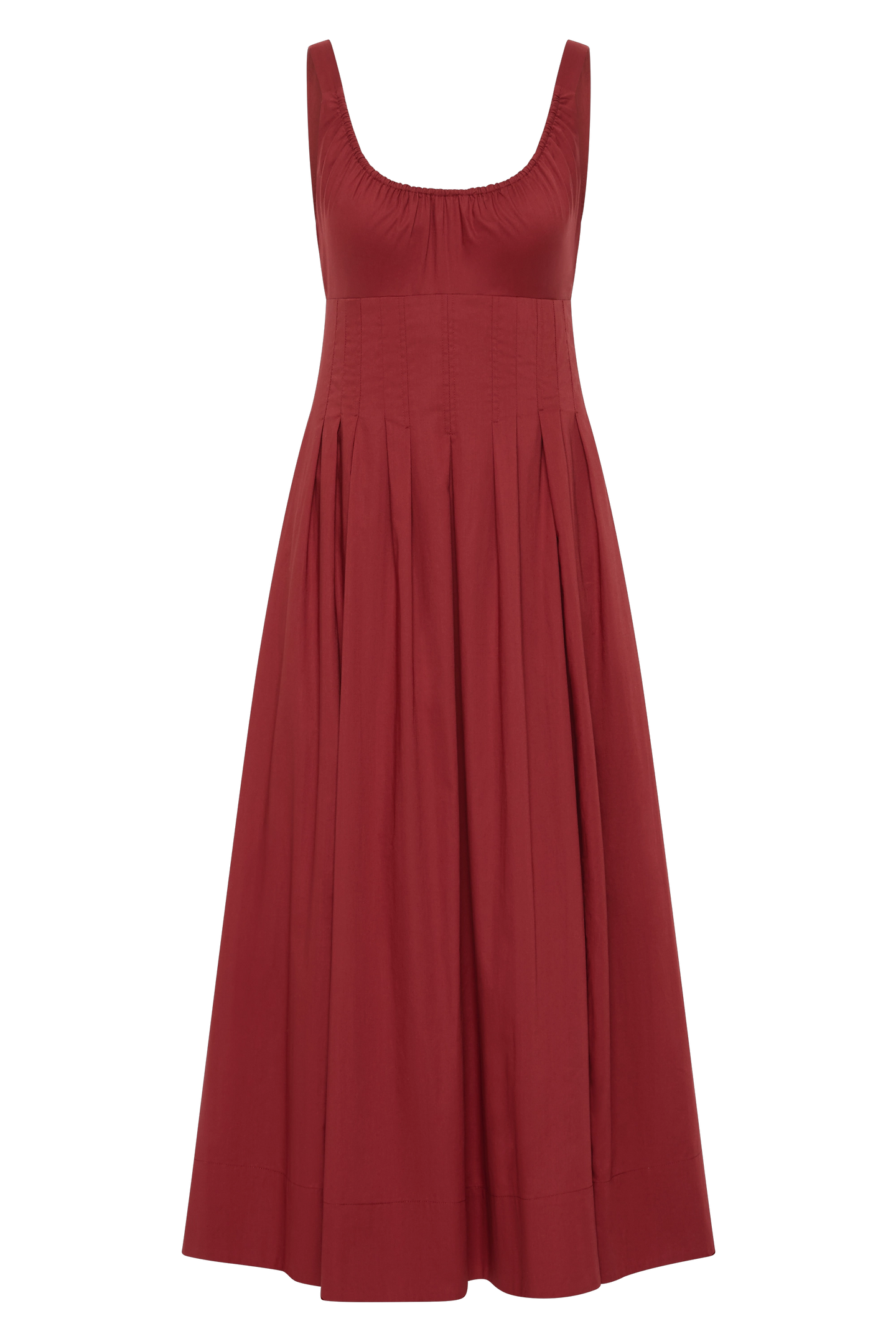 Faithfull The Brand Rosalina Midi Dress - Porto Red