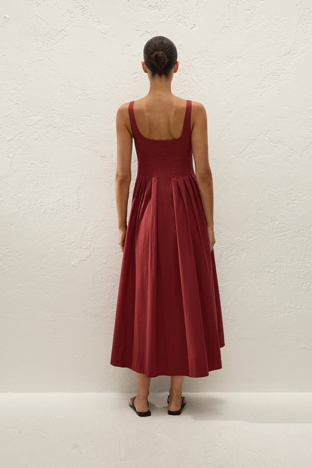 Faithfull The Brand Rosalina Midi Dress - Porto Red
