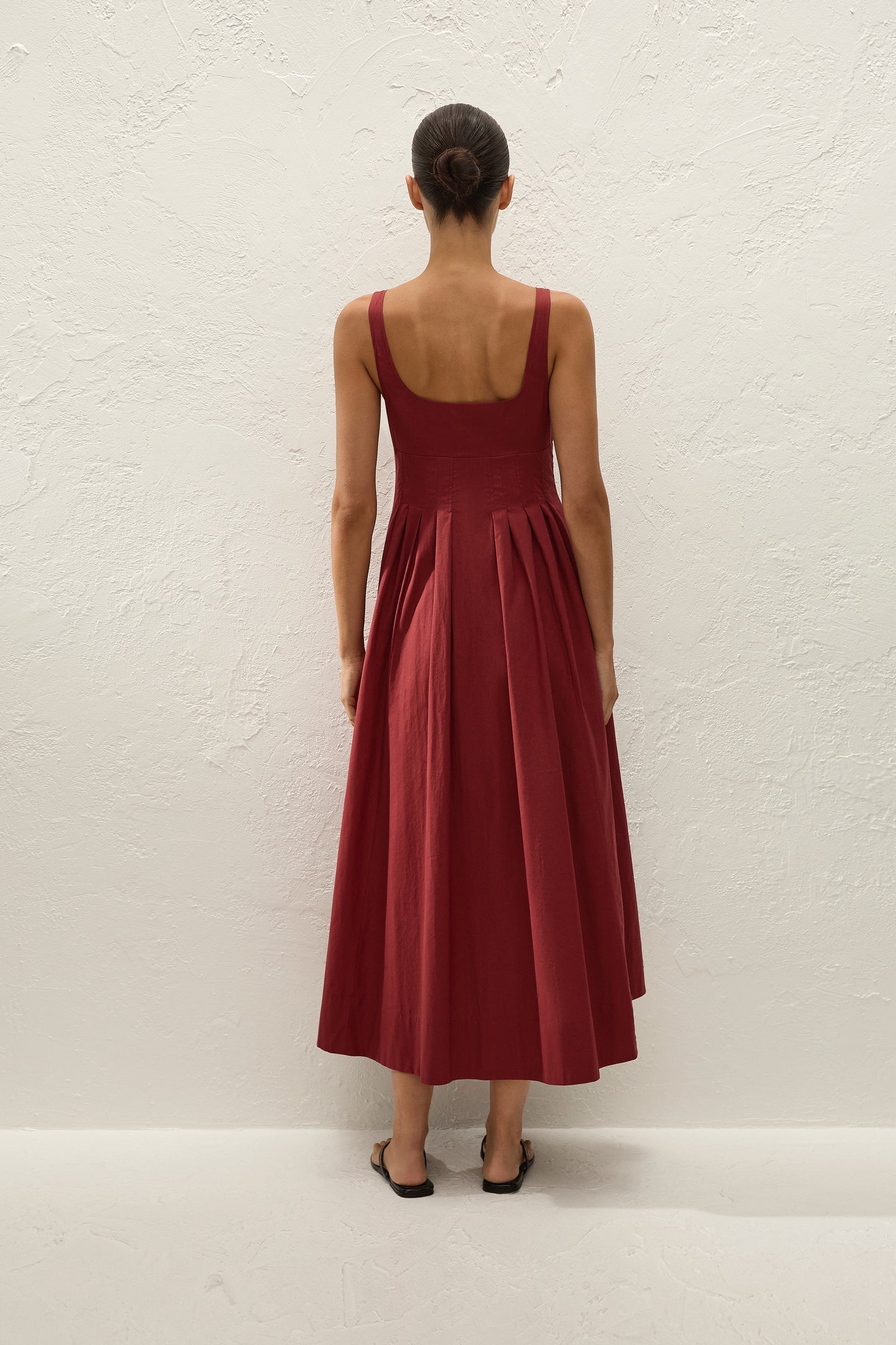 Faithfull The Brand Rosalina Midi Dress - Porto Red