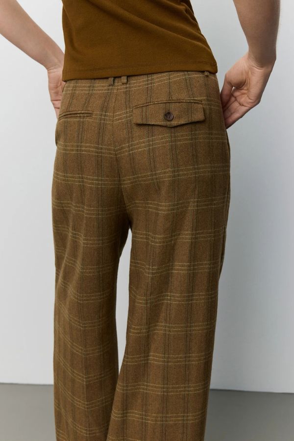 Sofie Schnoor Rosana Checked Trousers - Maple Brown Check