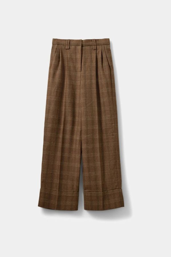Sofie Schnoor Rosana Checked Trousers - Maple Brown Check