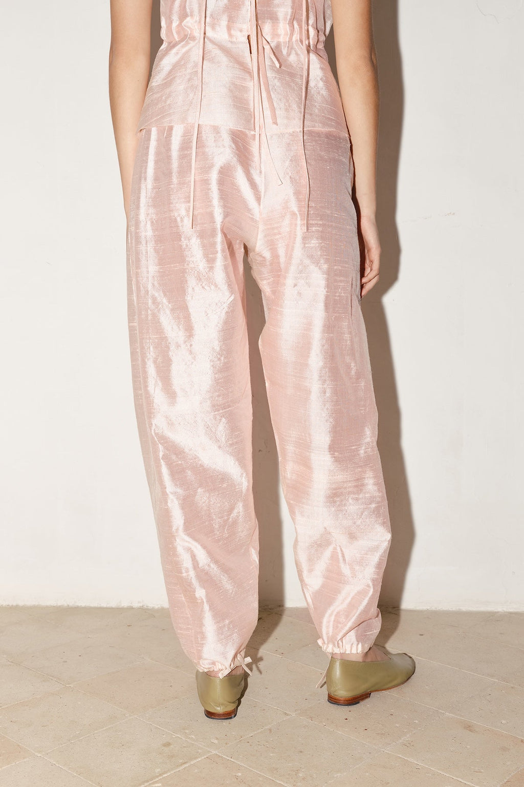 Datura Kendo Dupion Pants - Rose Quartz