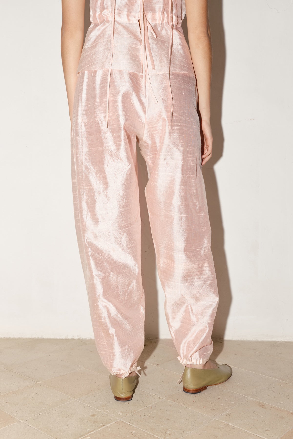 Datura Kendo Dupion Pants - Rose Quartz