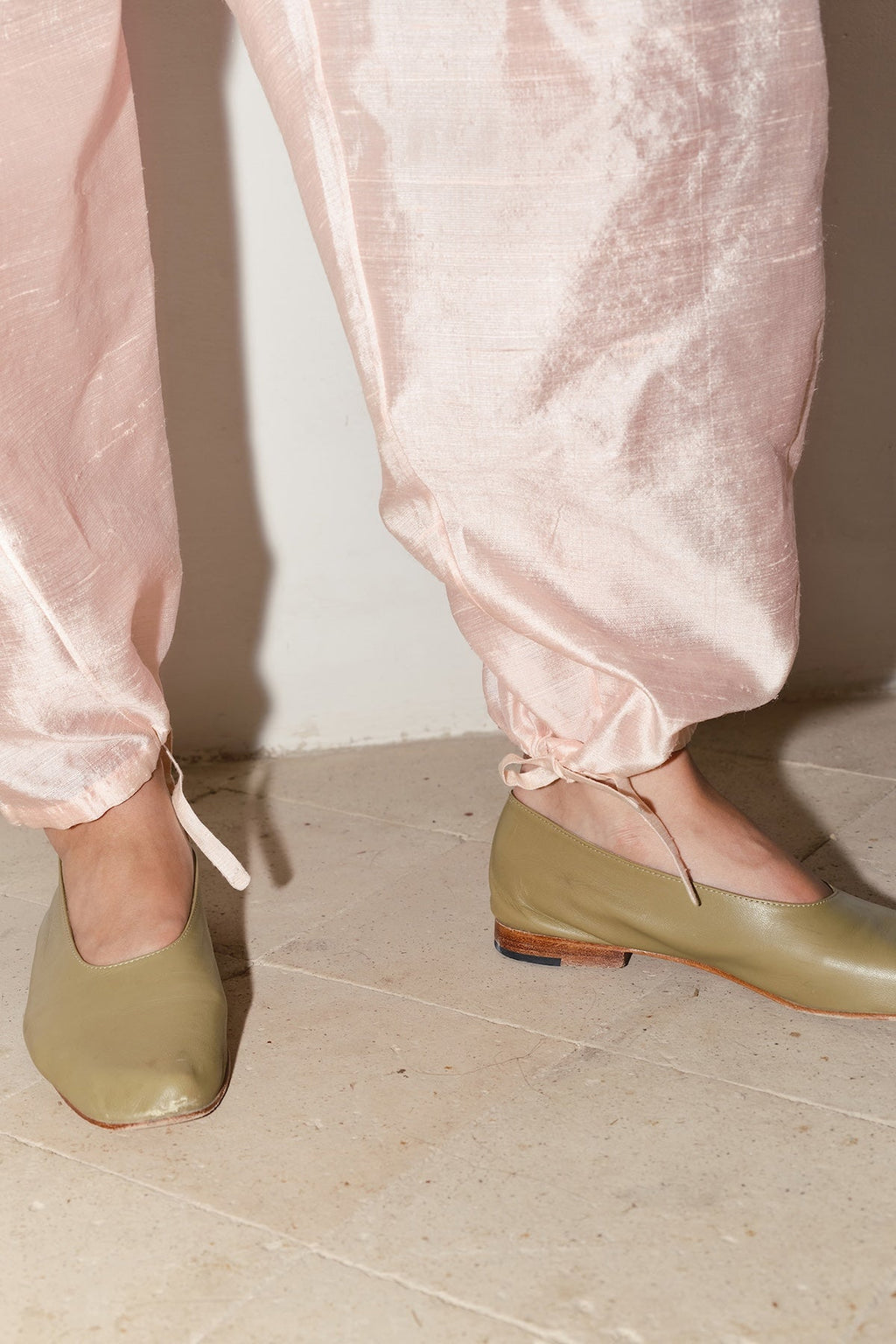Datura Kendo Dupion Pants - Rose Quartz