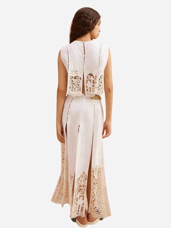 ALEMAIS Rosemary Embroidered Skirt