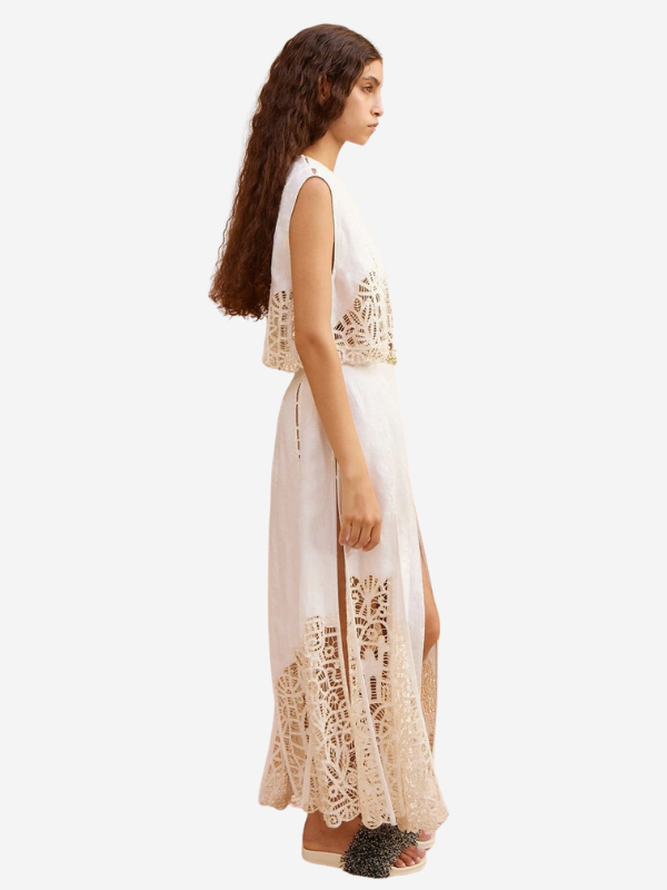 ALEMAIS Rosemary Embroidered Top - Cream