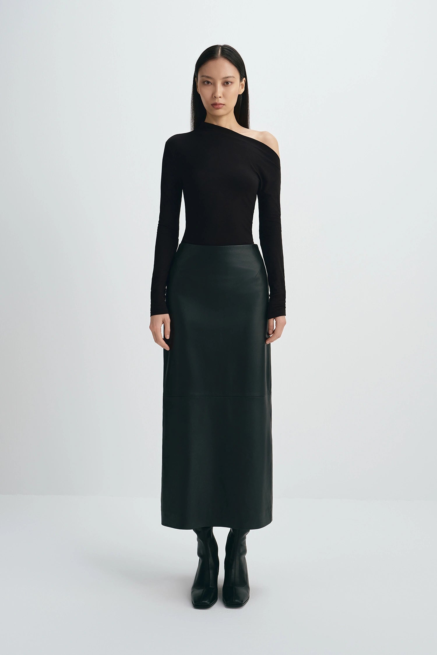 Sophie Rue Anais Leather Midi Skirt