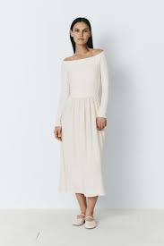 Sophie Rue Rosette Off Shoulder Dress