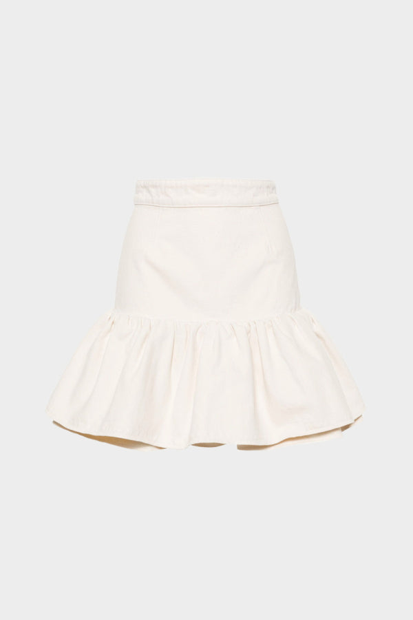 Patou Ruffle Mini Skirt - Natural