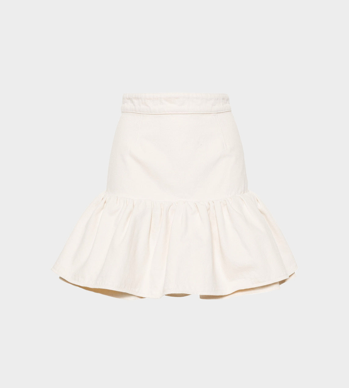 Patou Ruffle Mini Skirt - Natural