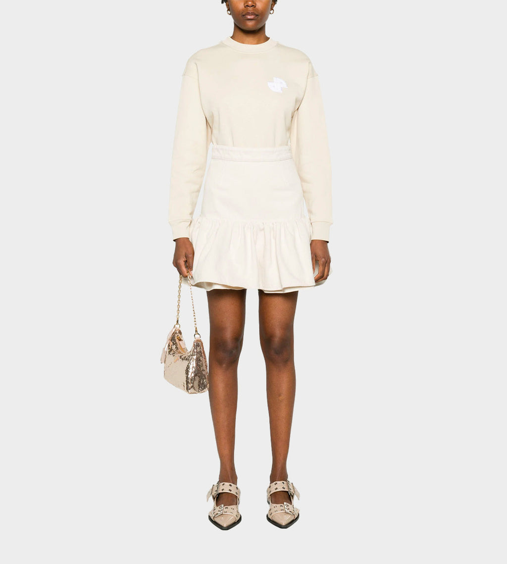 Patou Ruffle Mini Skirt - Natural
