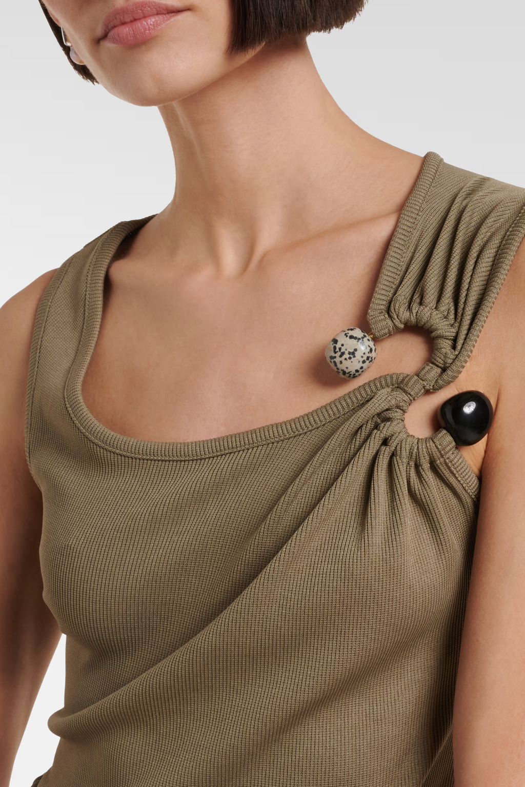 Christopher Esber S-Buckle Cowl Tank - Eucalypt
