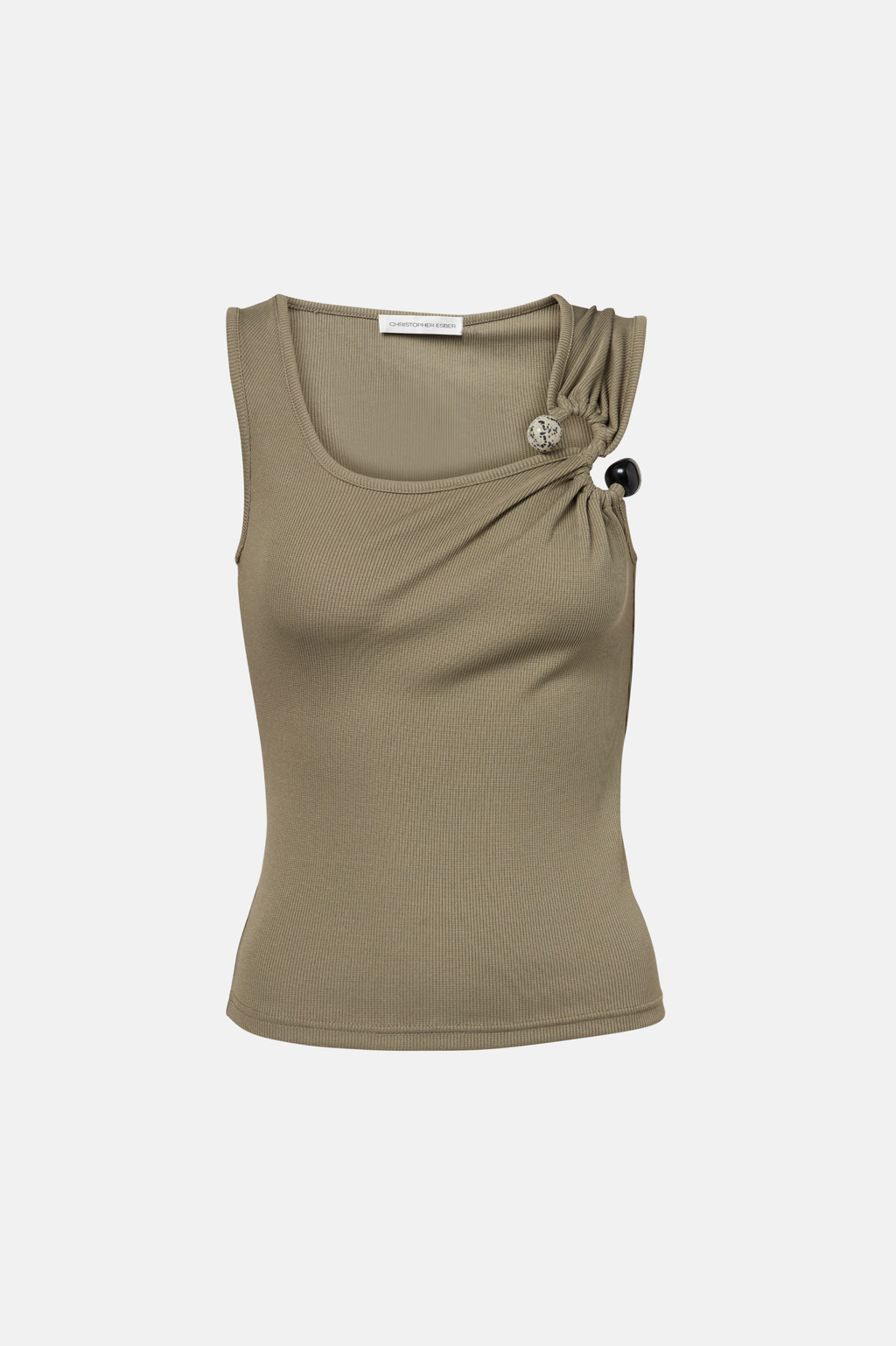 Christopher Esber S-Buckle Cowl Tank - Eucalypt