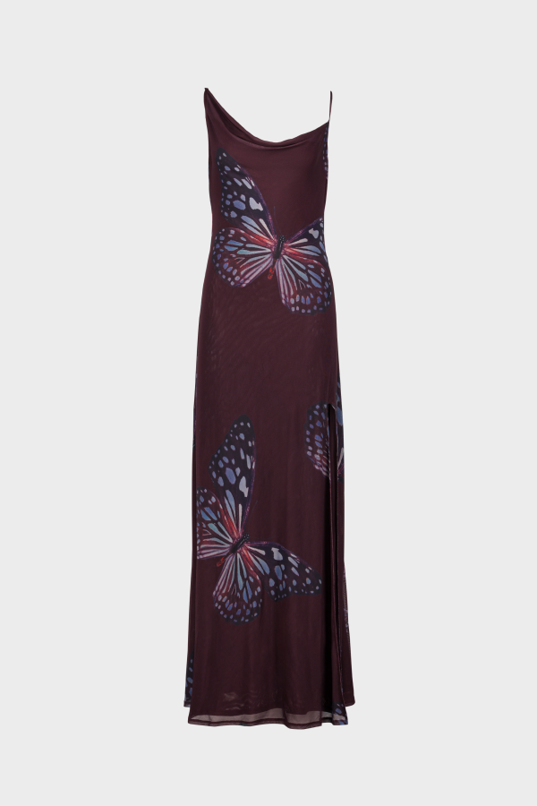 SAEMDI Butterfly Mesh Dress