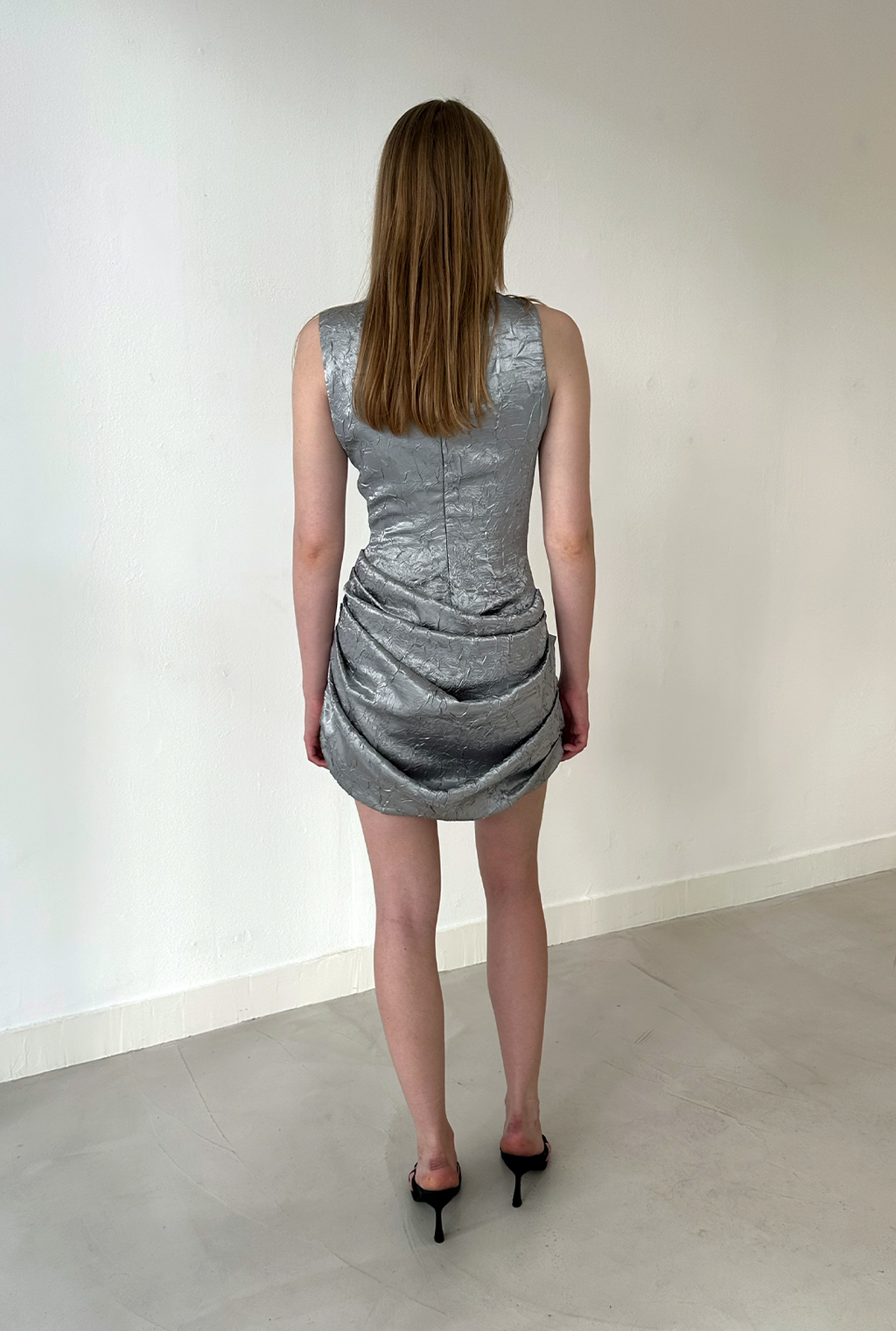 SAEMDI Crinkled Tulip Dress