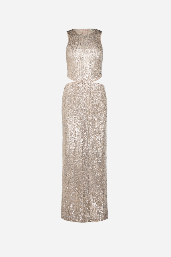 SAEMDI Cut Out Sequin Dress