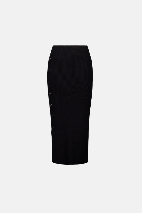 SAEMDI Deconstructed Rib Skirt