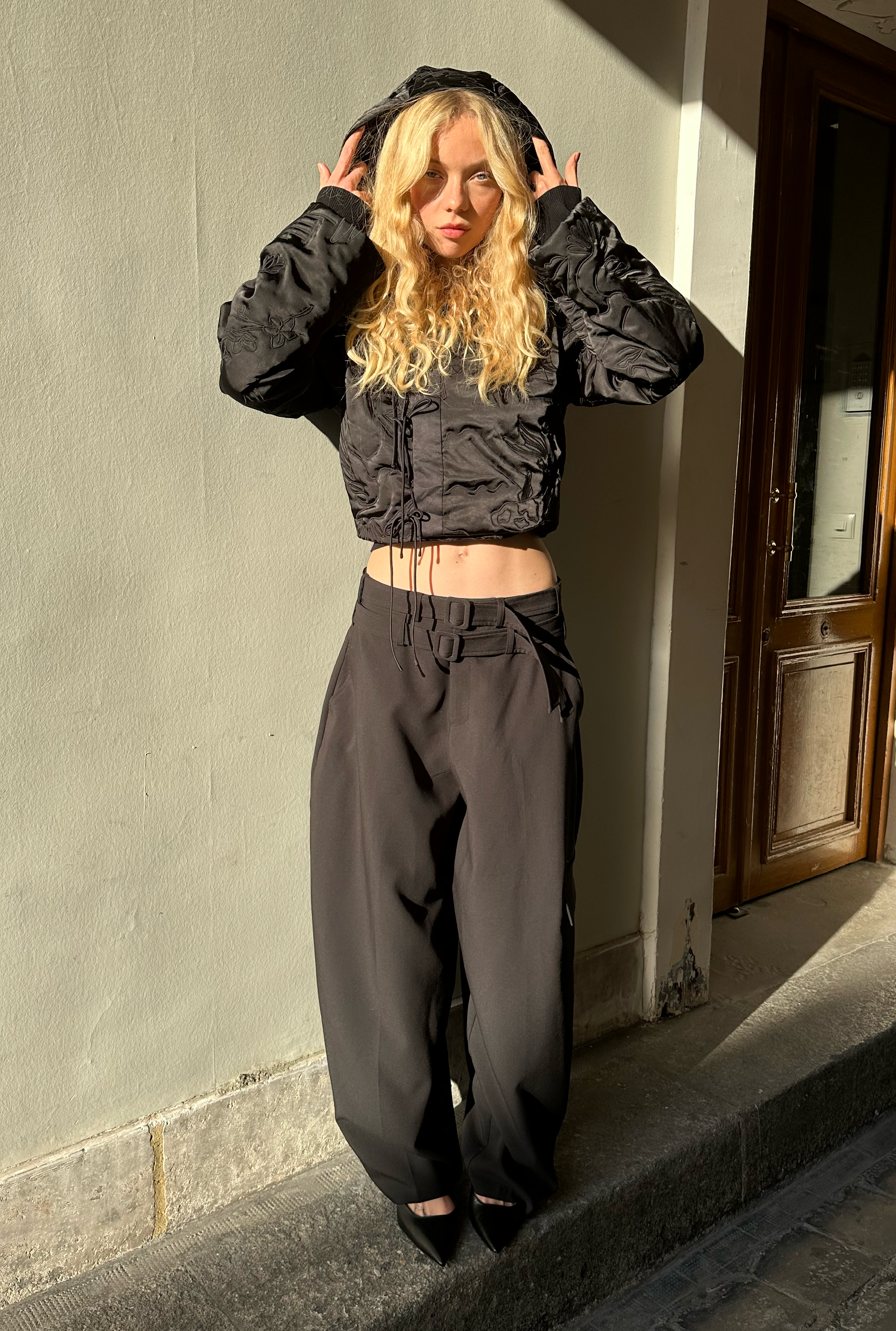SAEMDI Double Belted Trousers