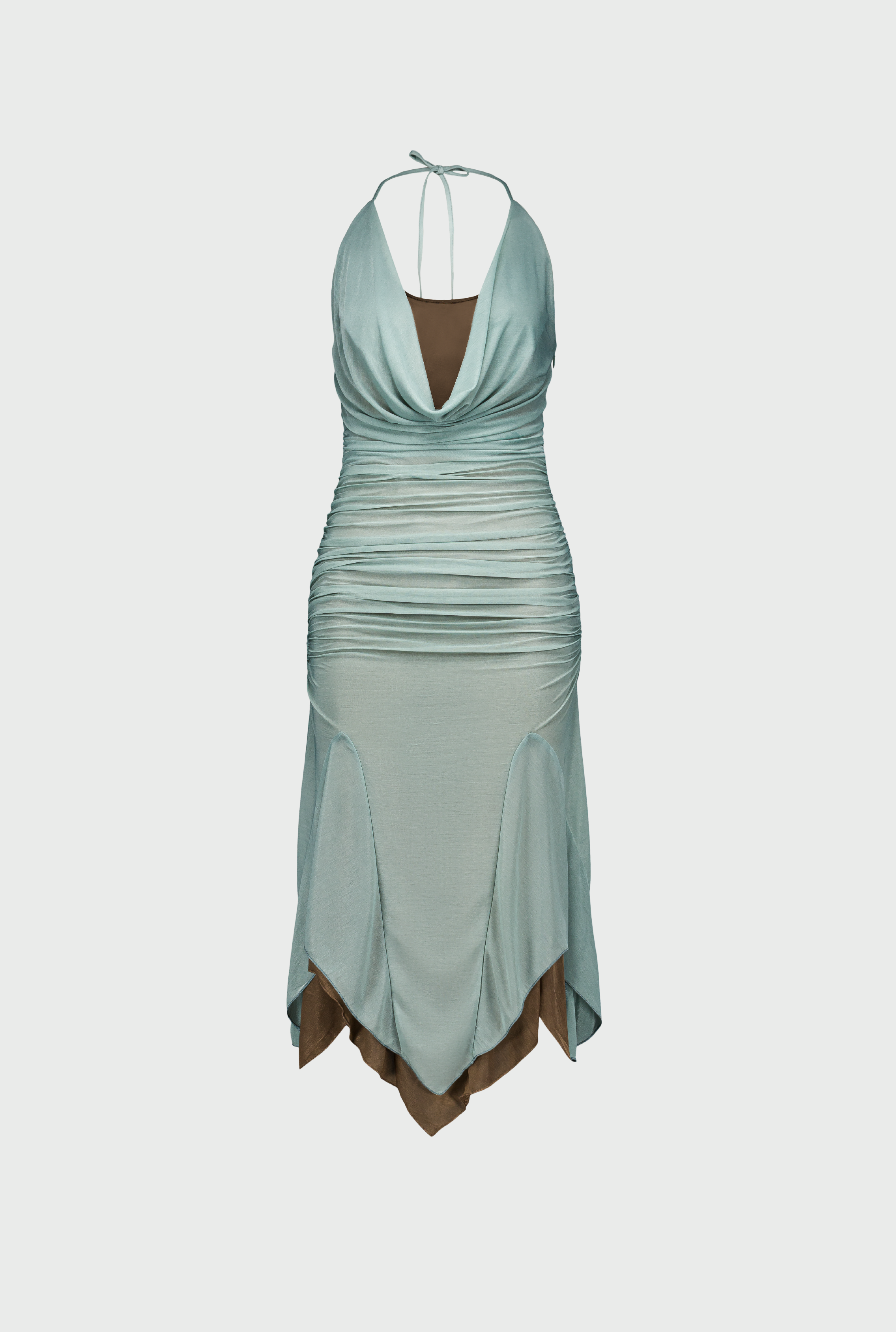 SAEMDI Double-Layered Midi Dress