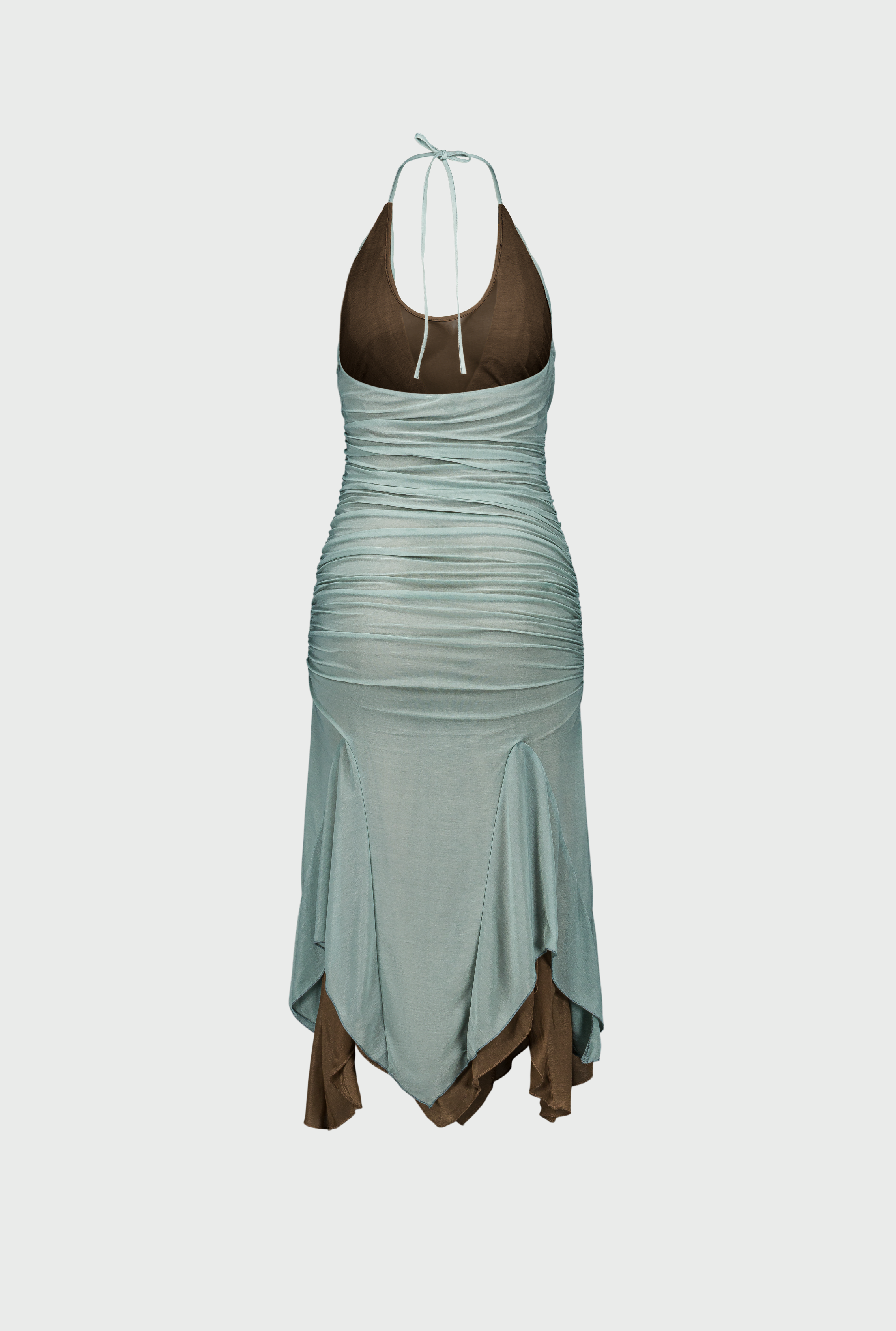 SAEMDI Double-Layered Midi Dress