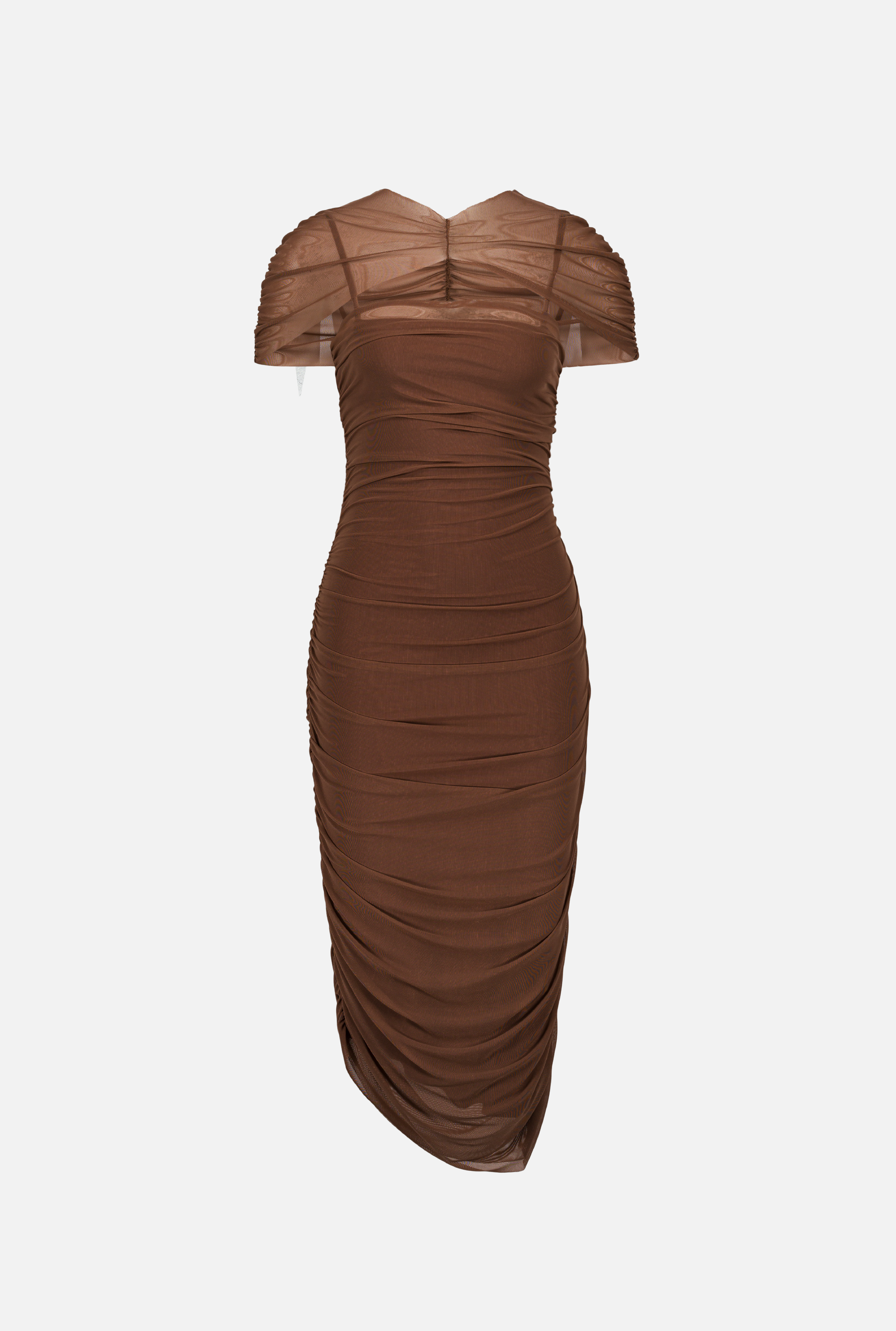 SAEMDI Draped Cape Dress