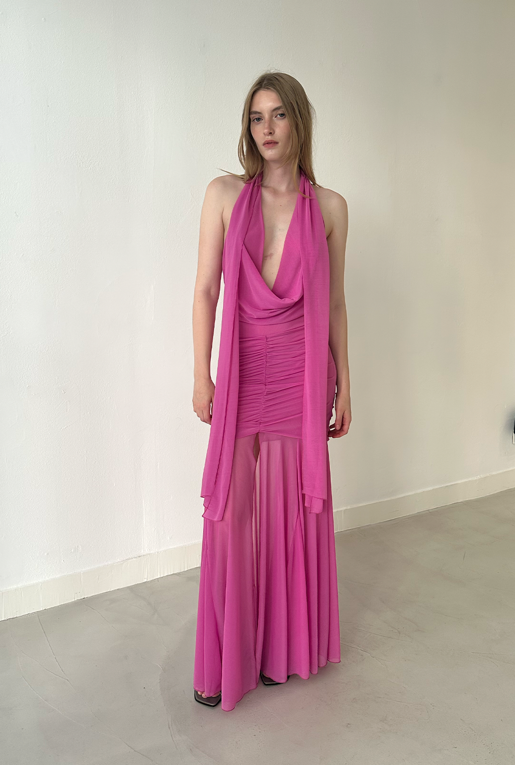 SAEMDI Flowy Mermaid Dress - Pink