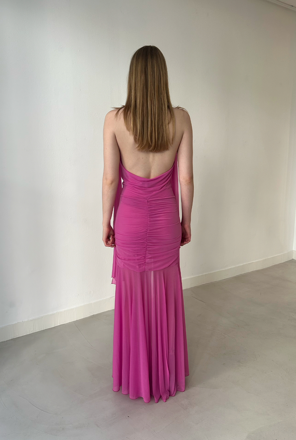 SAEMDI Flowy Mermaid Dress - Pink