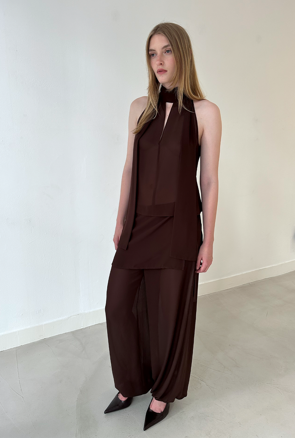 SAEMDI Flowy Overskirt Trousers