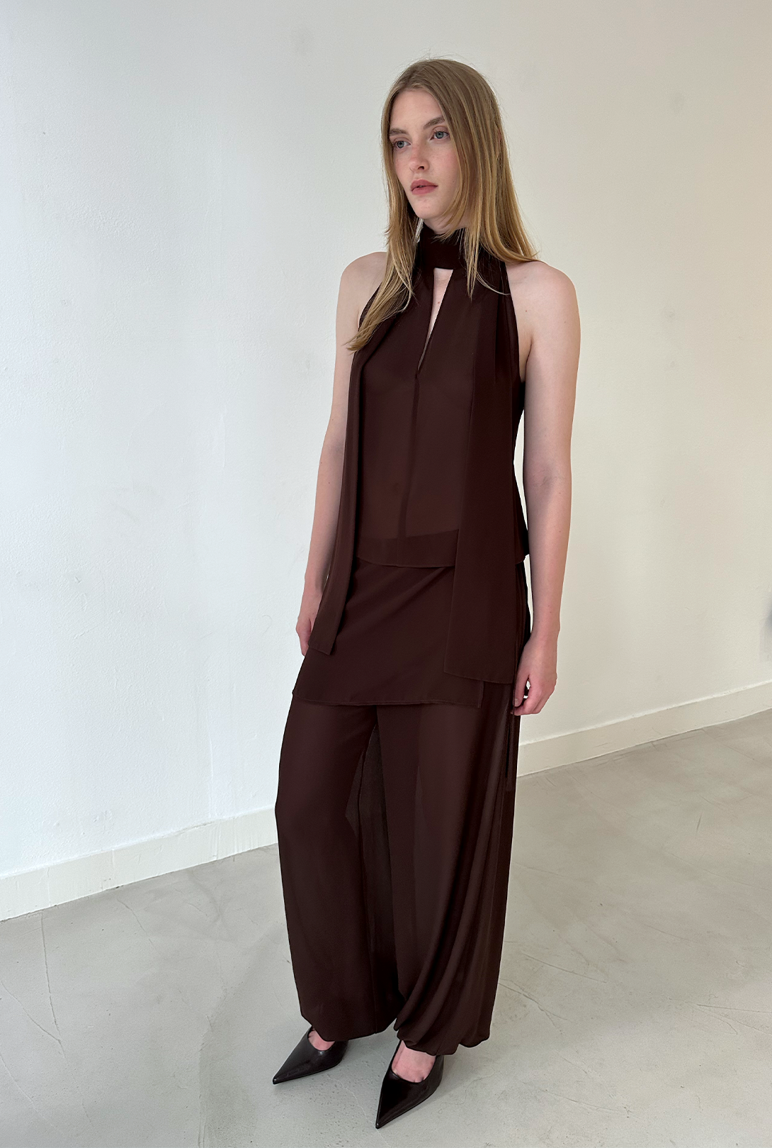SAEMDI Flowy Overskirt Trousers
