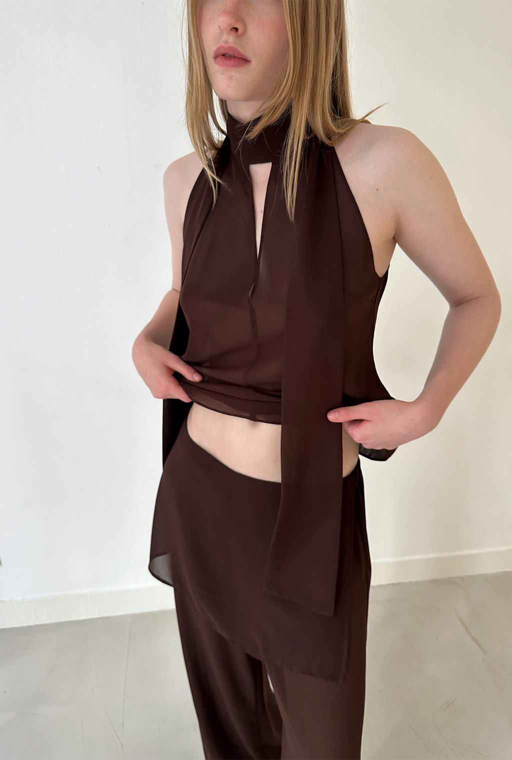 SAEMDI Flowy Overskirt Trousers