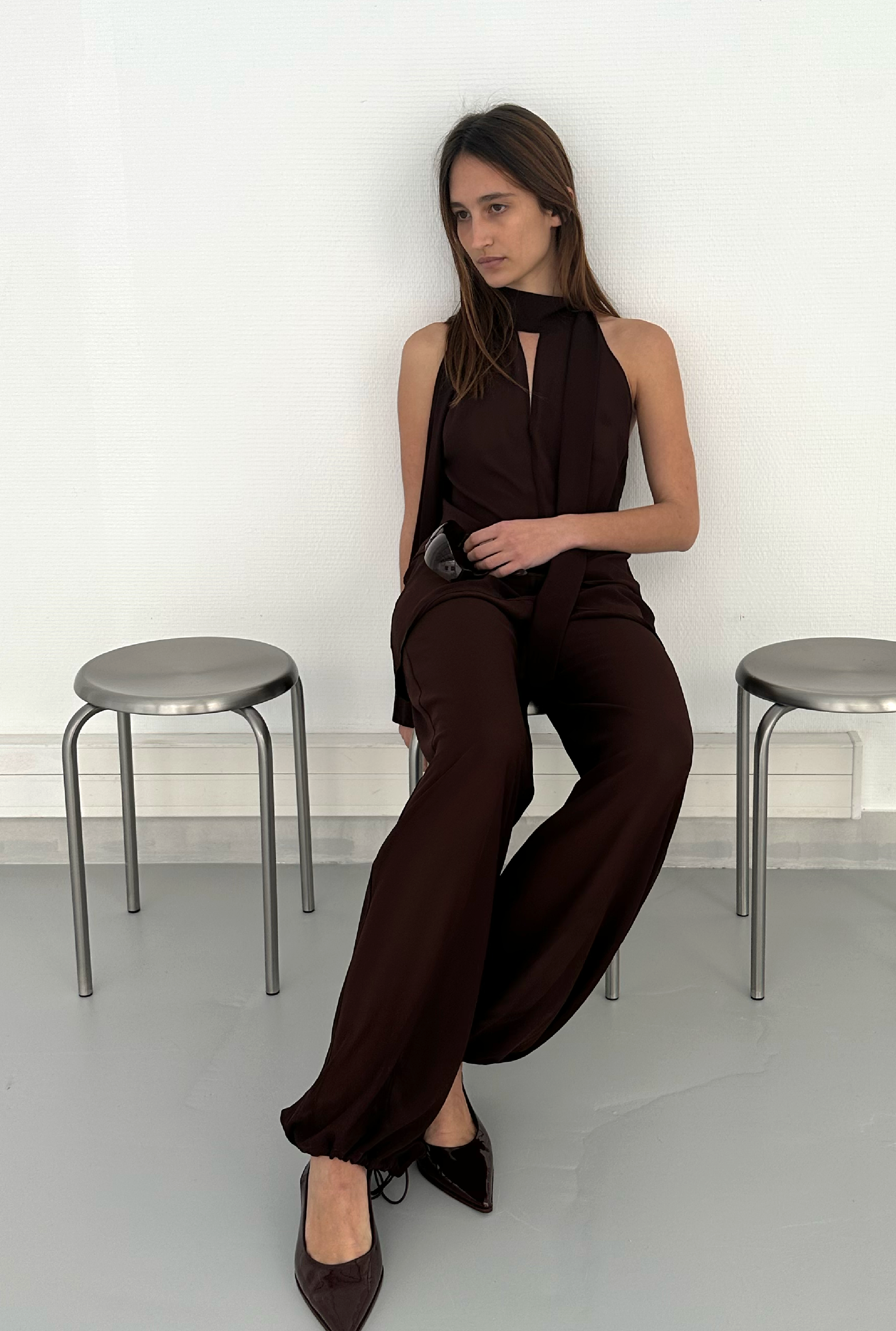 SAEMDI Flowy Overskirt Trousers