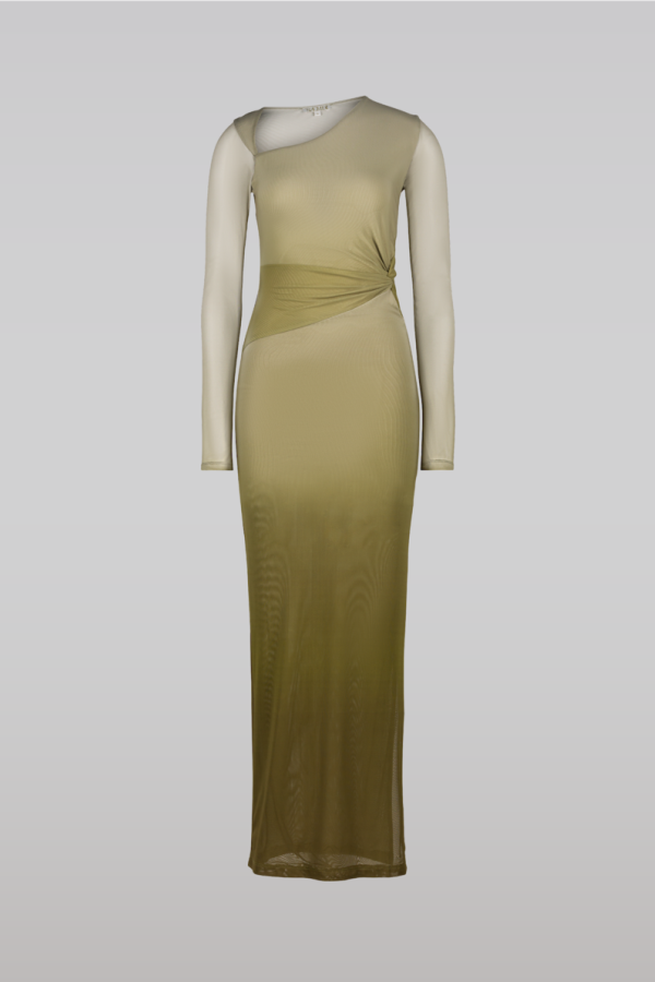 SAEMDI Gradient Mesh Dress