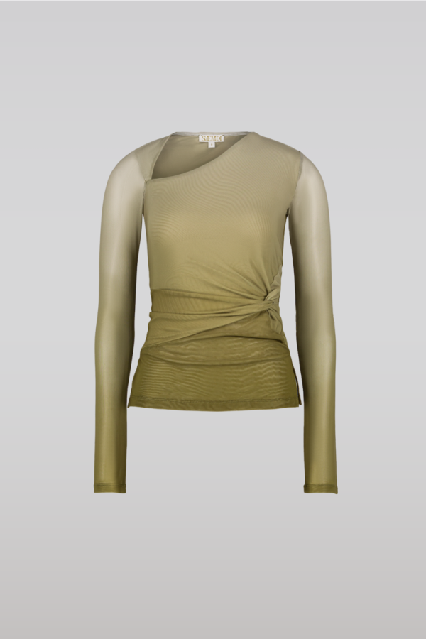SAEMDI Arla Mesh Top - Green