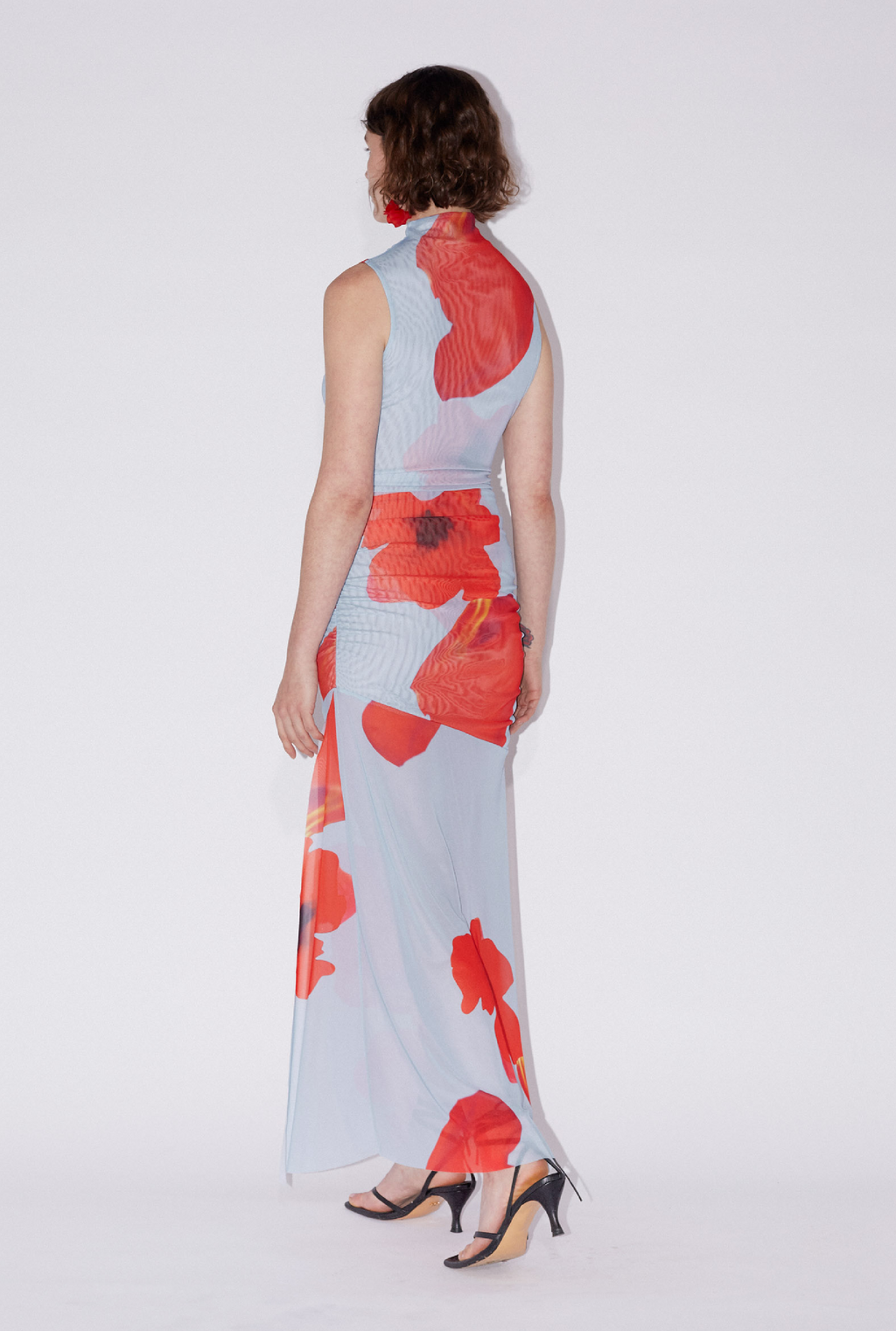 SAEMDI Floral Mesh Dress - Floral Print