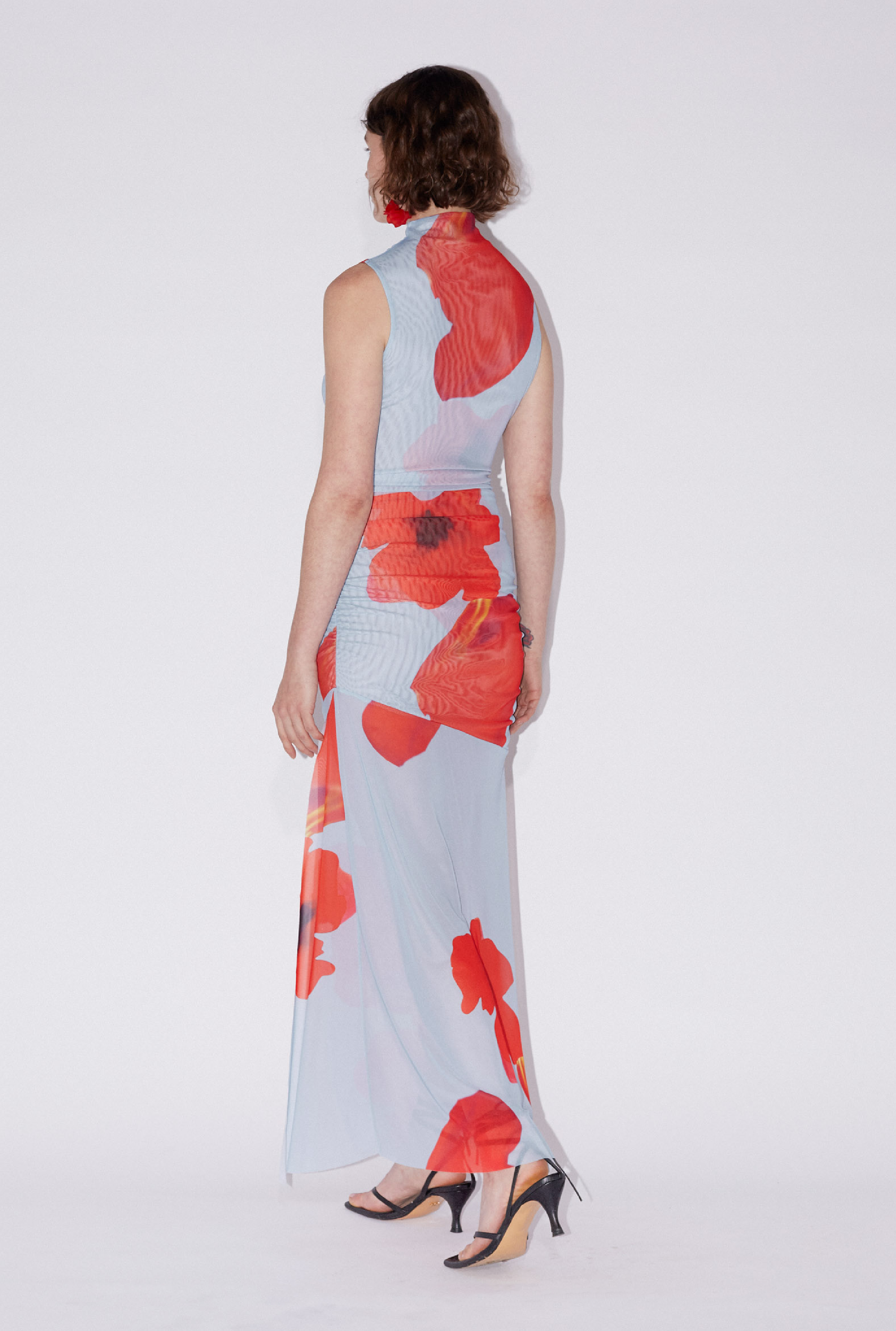 SAEMDI Floral Mesh Dress - Floral Print