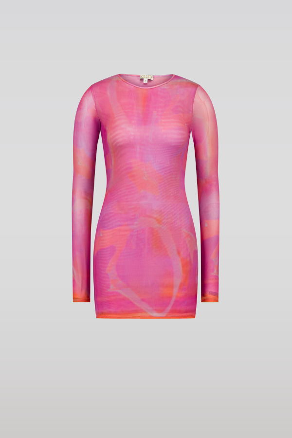 SAEMDI Mini Mesh Dress