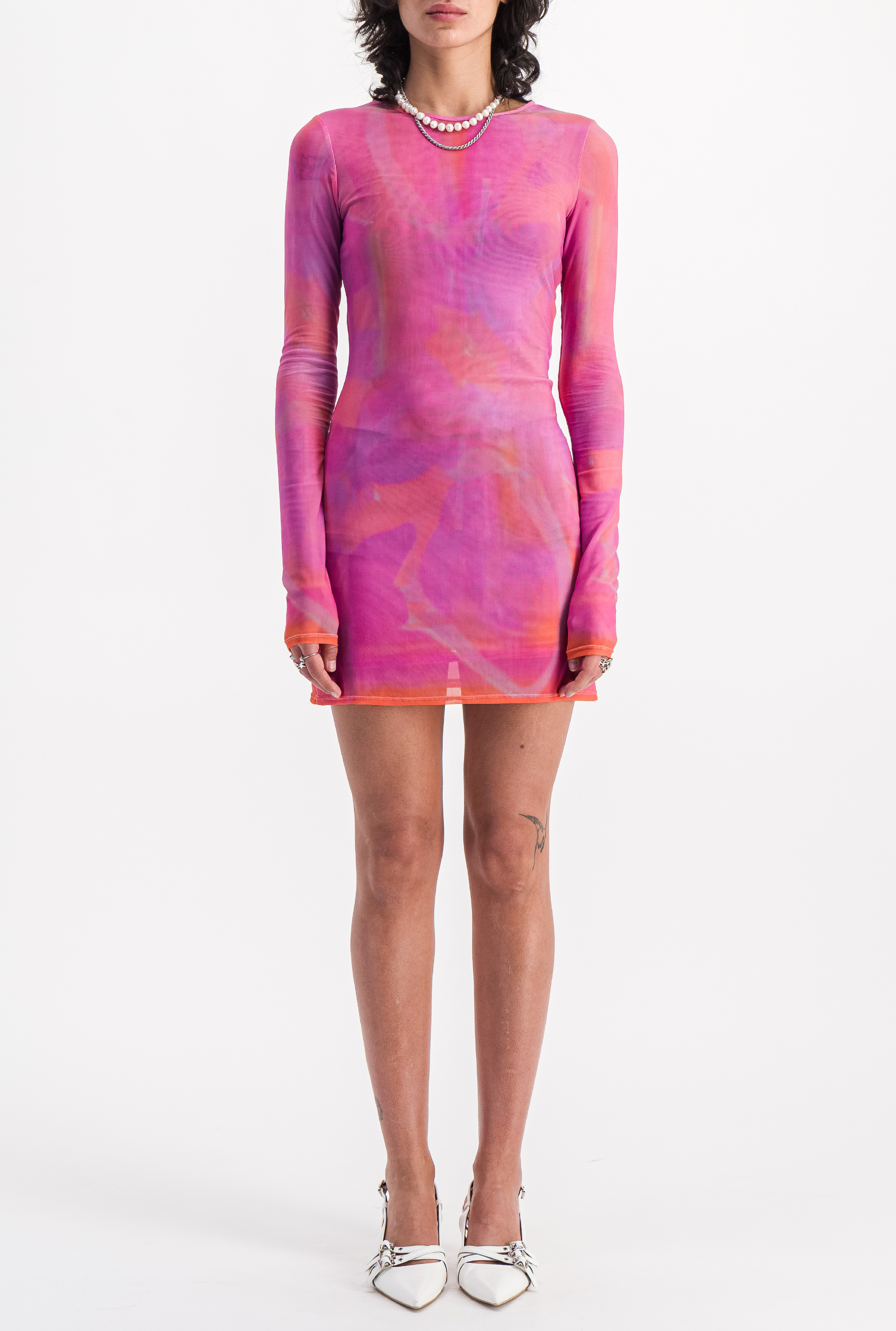 SAEMDI Mini Mesh Dress