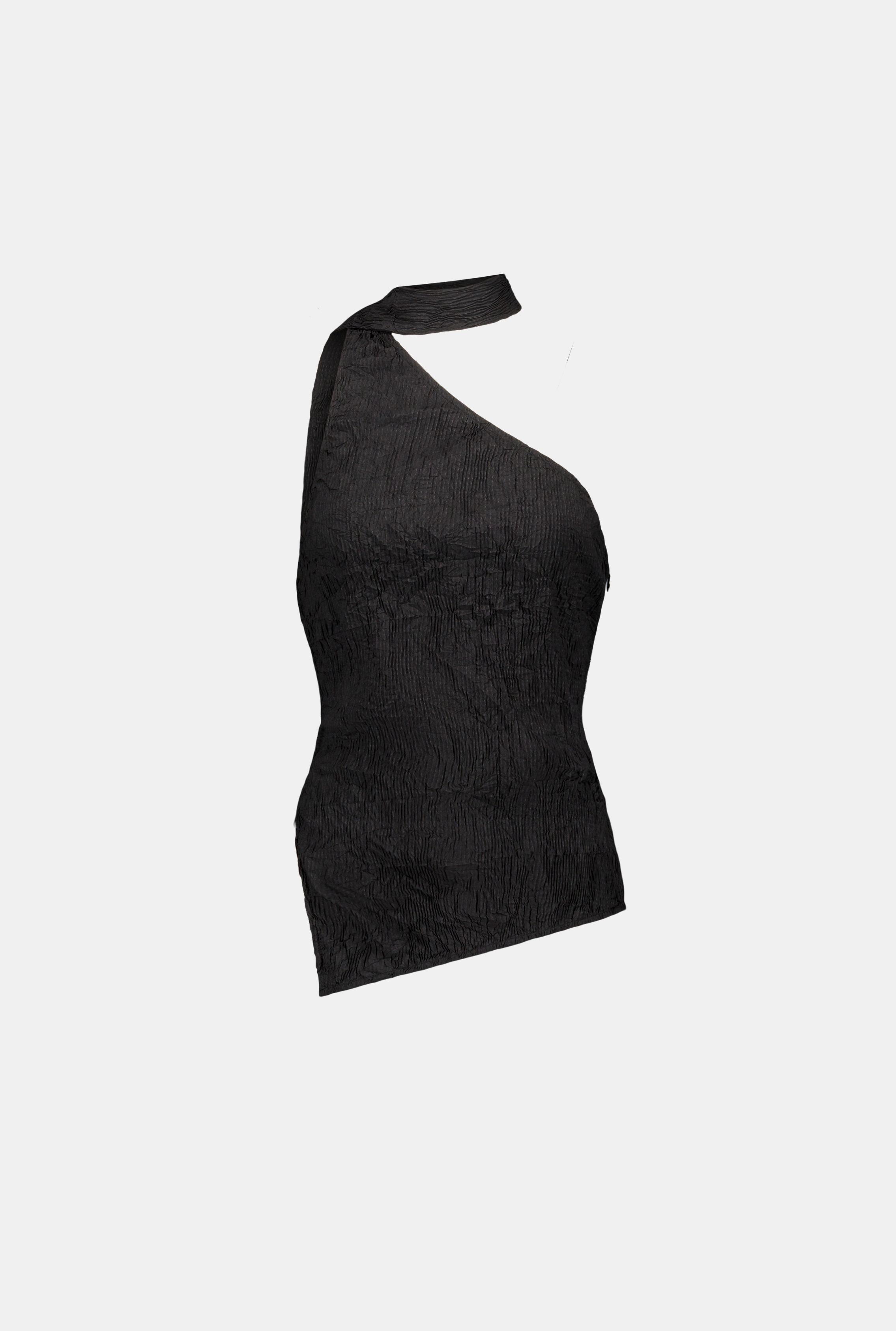 SAEMDI One-Shoulder Scarf Top