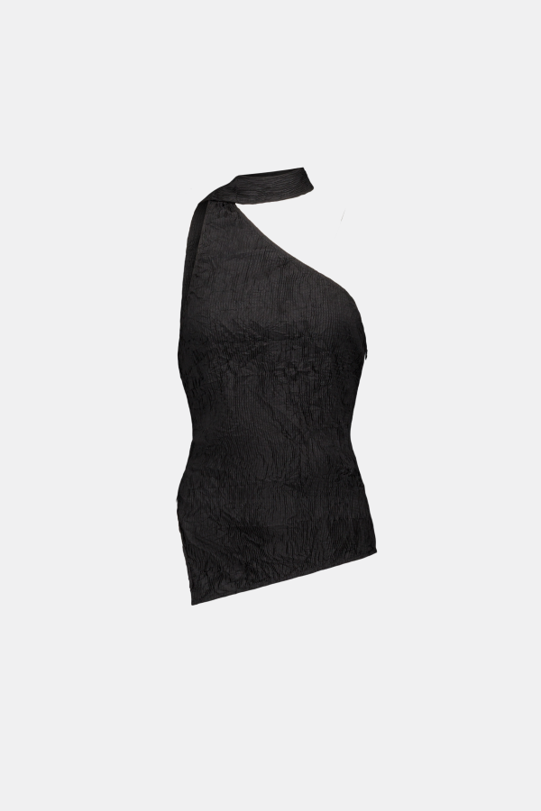 SAEMDI One-Shoulder Scarf Top