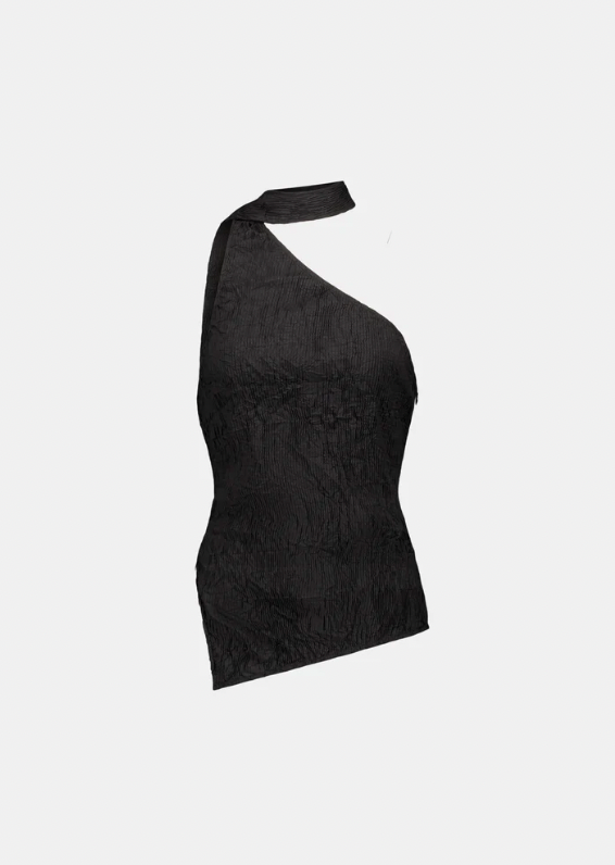 SAEMDI One Shoulder Scarf Top