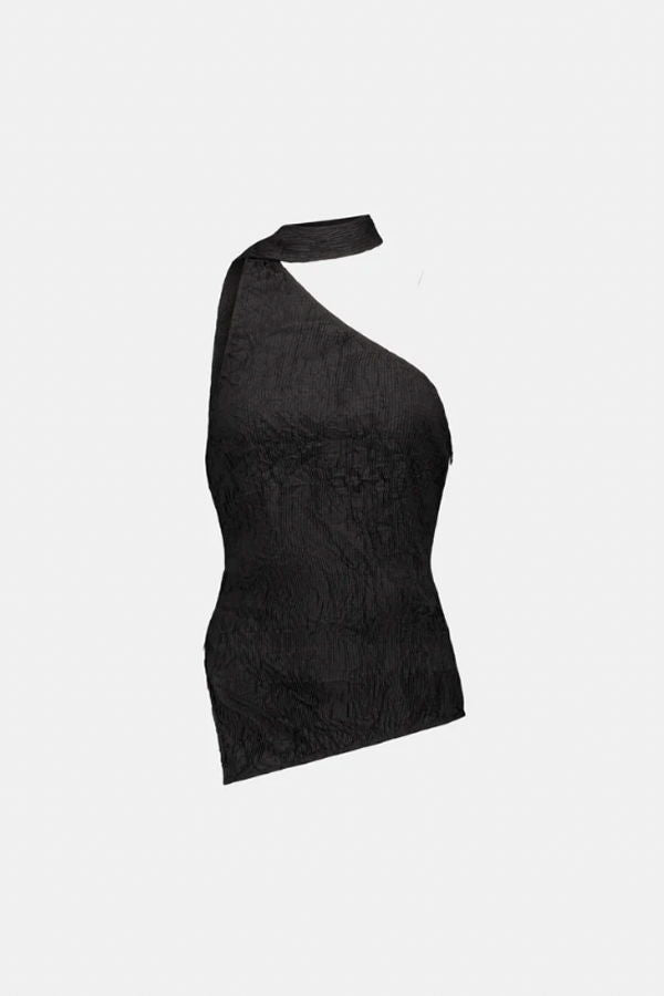 SAEMDI One Shoulder Scarf Top