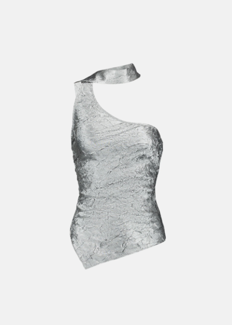 SAEMDI One Shoulder Scarf Top