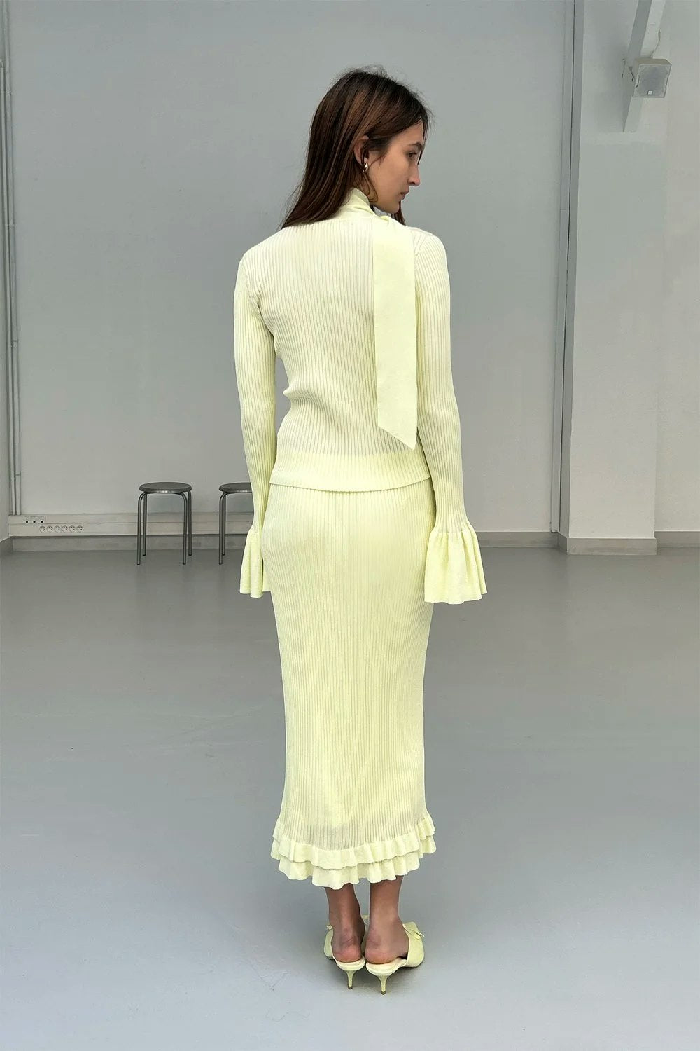 SAEMDI Sunny Scarf Top - Yellow
