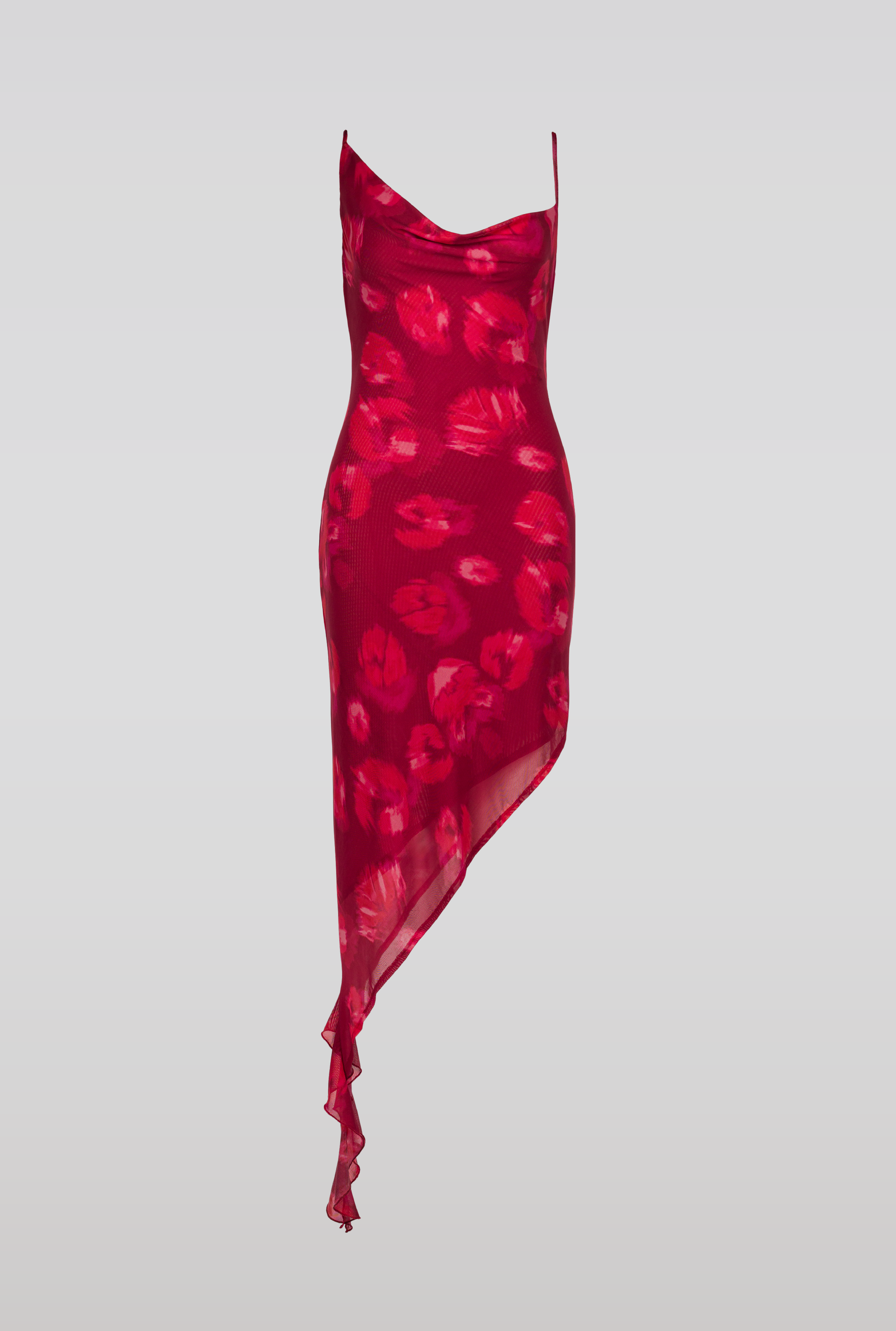 SAEMDI Waterfall Mesh Dress